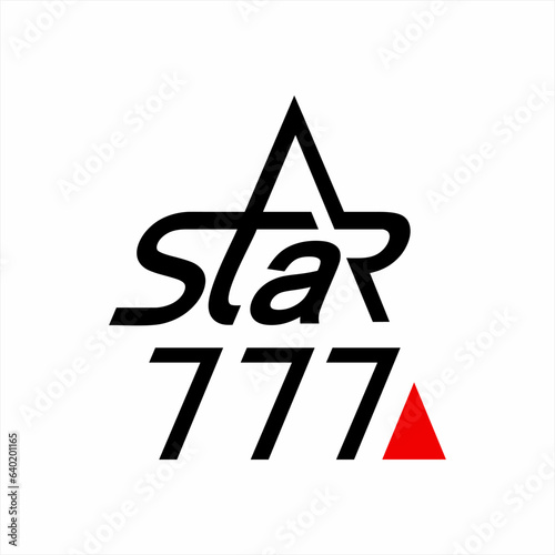 Star logo design with number 777 and triangle.