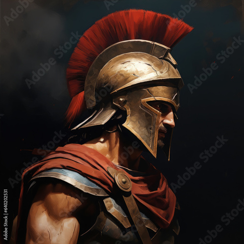 Roman warrior. Digital art.