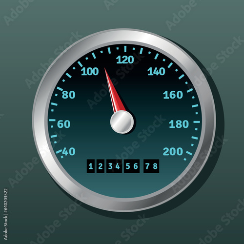 Speedometer speed. Fast driving by the driver