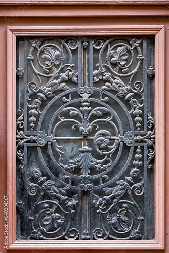 Old and beautiful ornate French door