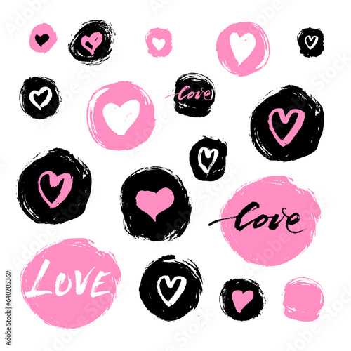 Set of vector hand drawn he...