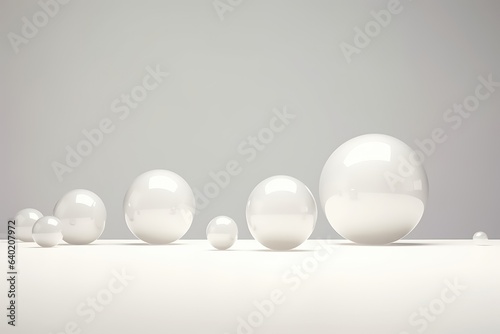 abstact white background  white marbles on a white  textured background - AI Generated