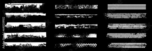 Car tire tracks, wheel tread texture, dirty car tracks. Drag racing, drift, motocross, off-road, a bike and other.