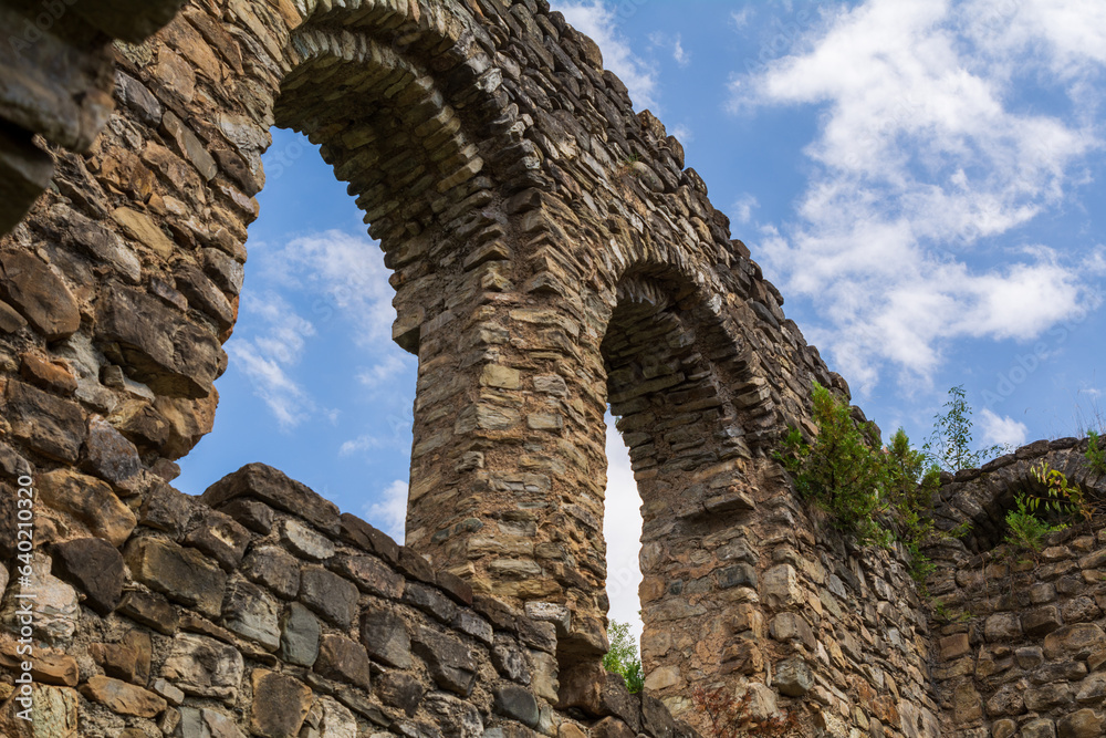 Ruins of the Ikalto Academy next to the Ikalto monastery in Georgia. The academy was founded in the early 12th century.