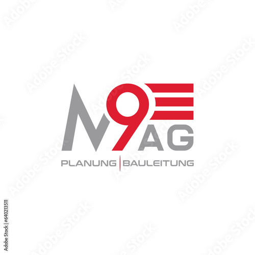 Modern strong and bold M9 logo design for a business.