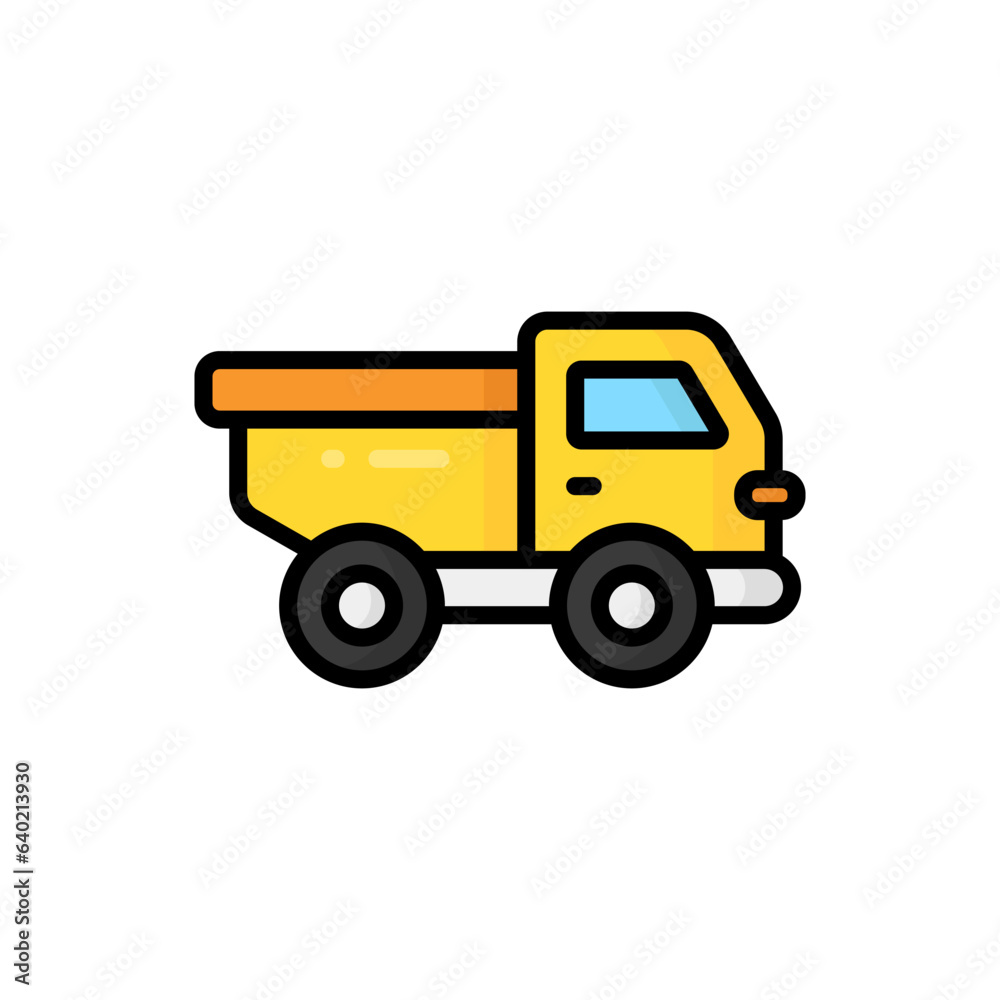 Simple Truck lineal color icon. The icon can be used for websites, print templates, presentation templates, illustrations, etc Simple Truck lineal color icon. The icon can be used for websites, print templates, presentation templates, illustrations, etc