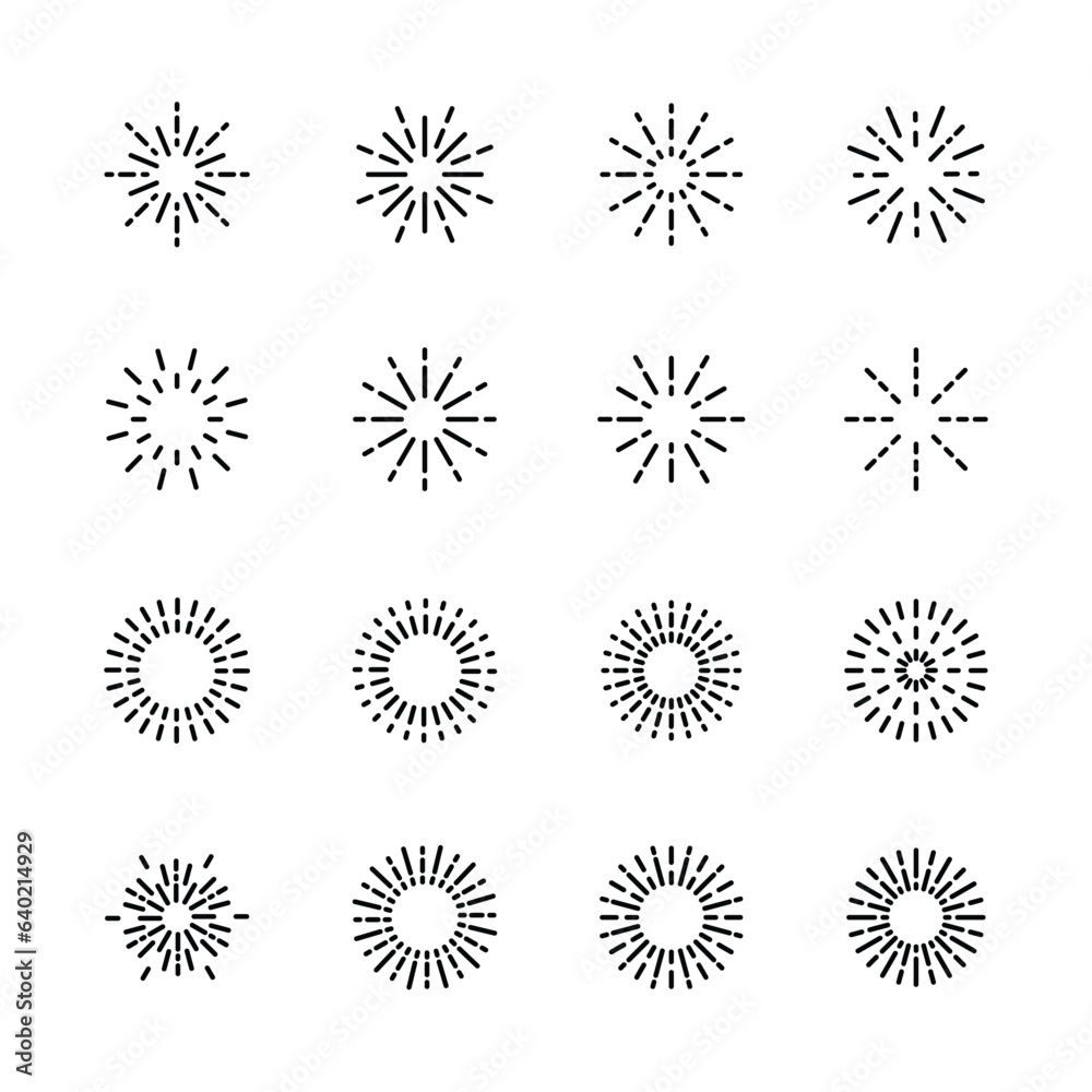 firework icons set. for party , ney year, festive,. isolated on white . vector illustration firework icons set. for party , ney year, festive,. isolated on white . vector illustration