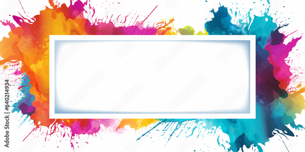 frame for a postcard decorated with paints, flowers space for text frame for a postcard decorated with paints, flowers space for text
