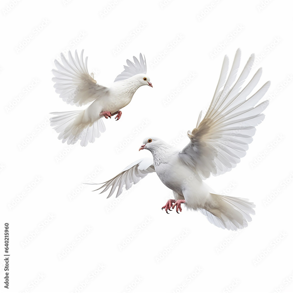 white dove isolated on white background white dove isolated on white background