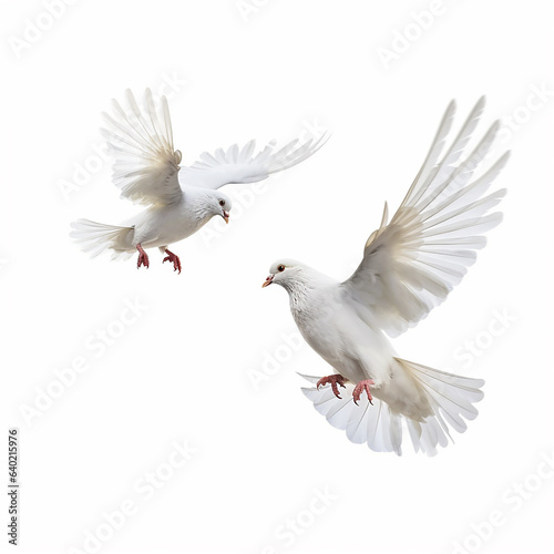 white dove isolated on white background