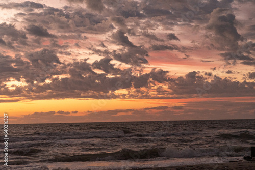 Golden hour sunrise on the Beach at Pawley's Island, South Carolina, USA