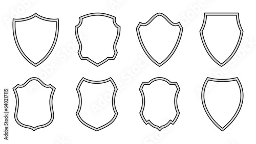 Shield icon. Police sheriff badge. Department of the armed forces
