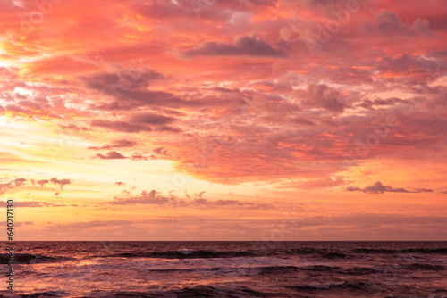 Golden hour sunrise on the Beach at Pawley s Island  South Carolina  USA