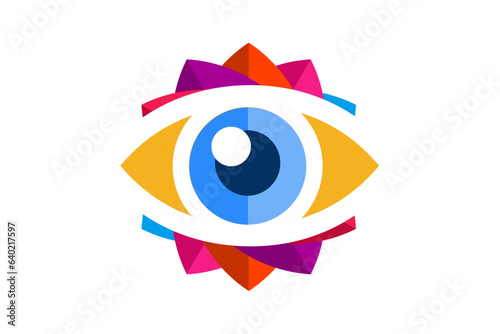 eye icon eye symbol eye logo flat colorful vector
