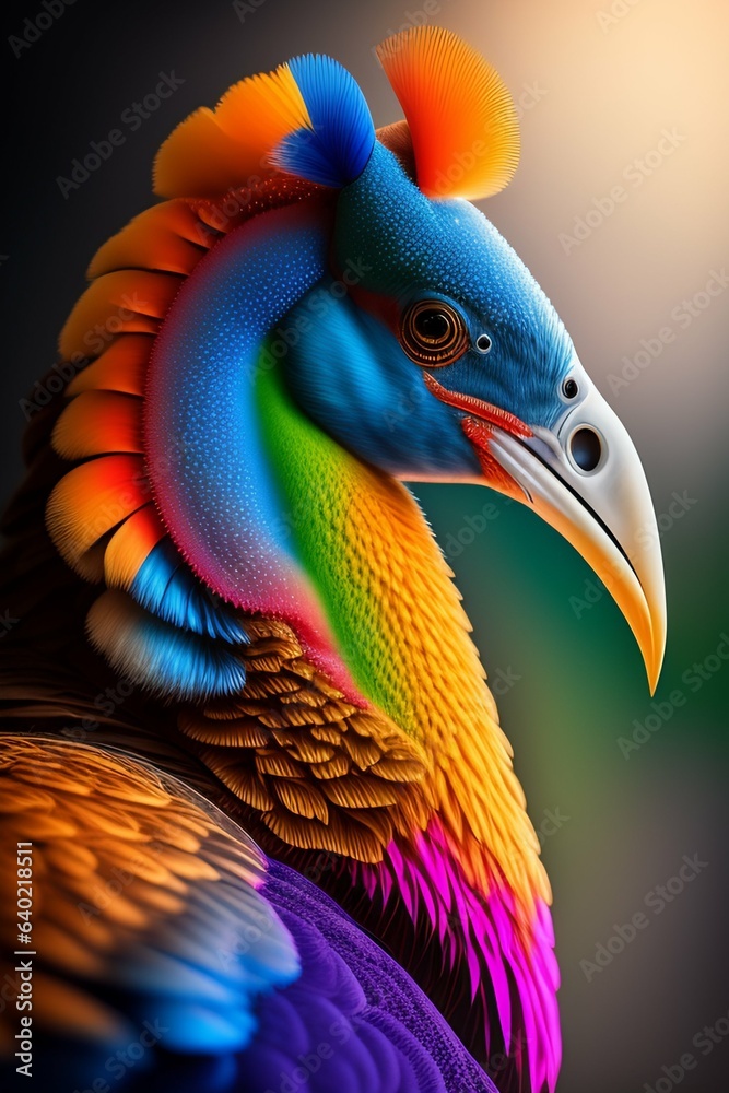 Fototapeta premium bird of paradise in the night