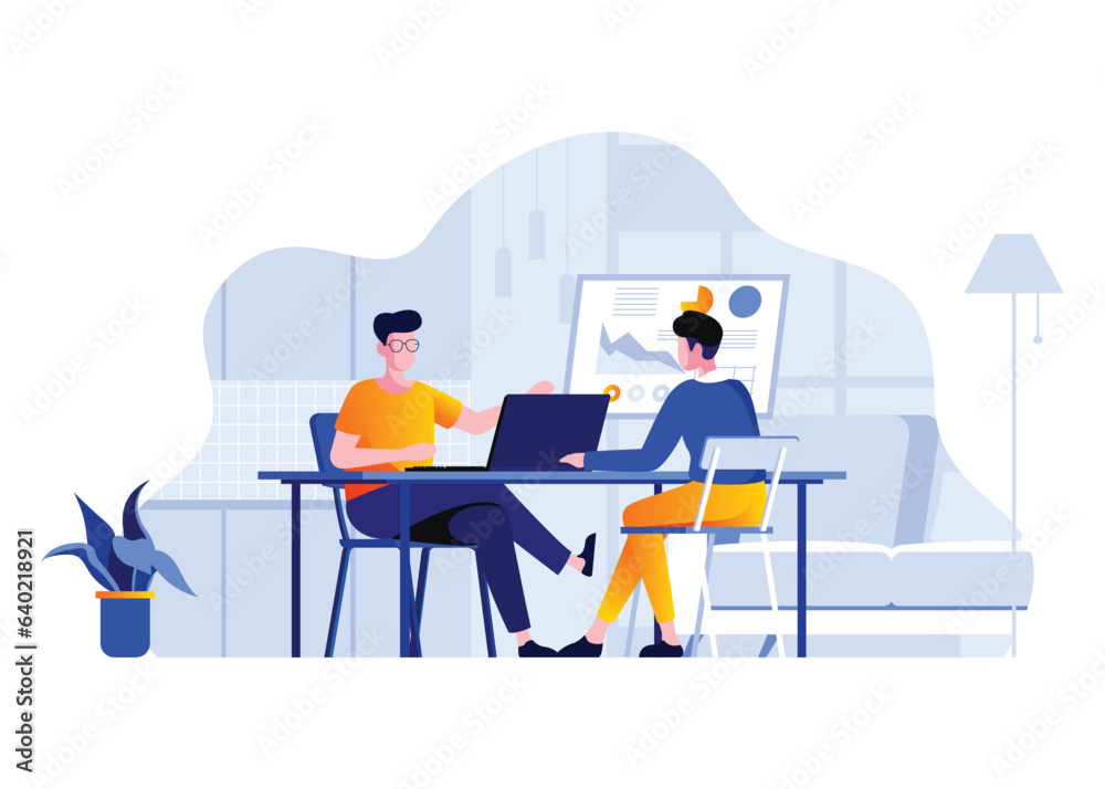 Managers Business Meeting Illustration