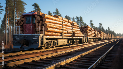 Freight rail transportation, timber transport platform