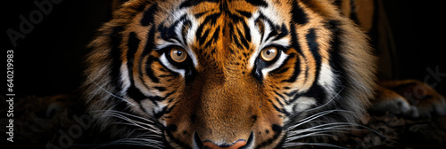 Eyes of a tiger close up