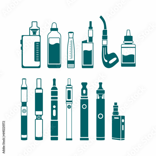 set of vape logo vector icon