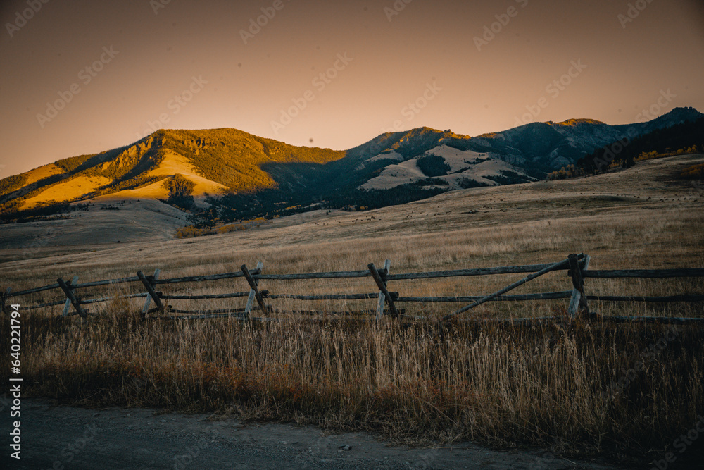 sunset in the mountains