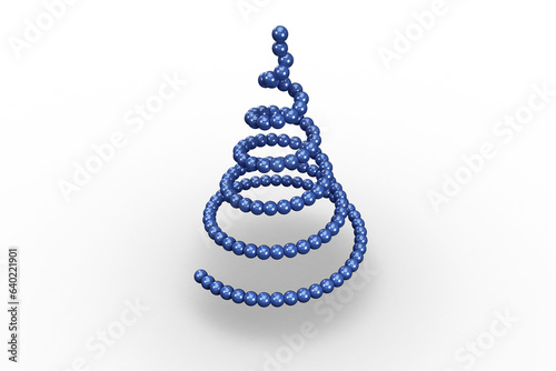 Digital png illustration of blue christmas tree on transparent background