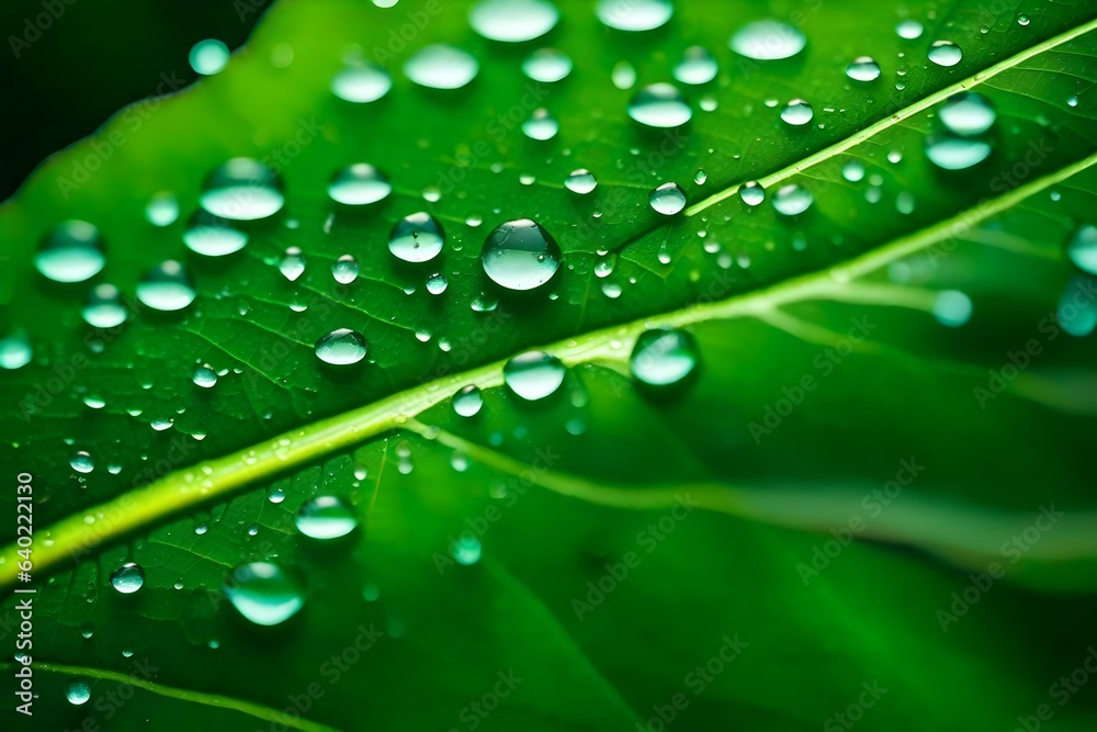 water drops on leaf Generated Ai water drops on leaf Generated Ai