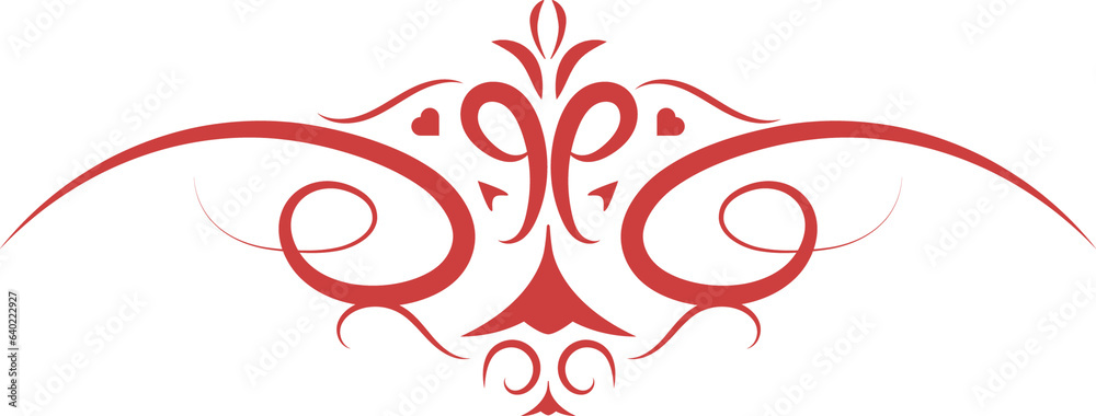 Digital png illustration of red decoration pattern on transparent background Digital png illustration of red decoration pattern on transparent background