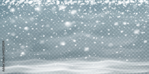Winter blizzard with sparkles, falling snow with snowflakes and blizzard. Illustration. Light, dust, winter, blizzard, Christmas, vector. The effect of a winter storm, snowfall, ice.