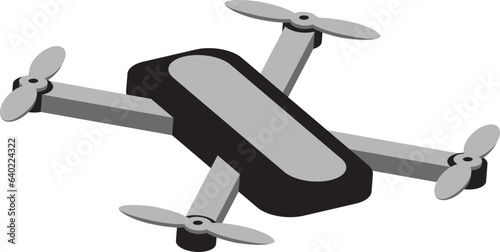 Drone vector illustration. Quadrocopter icon.