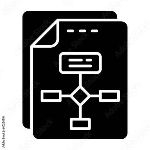 Organization Chart Glyph Icon Icon