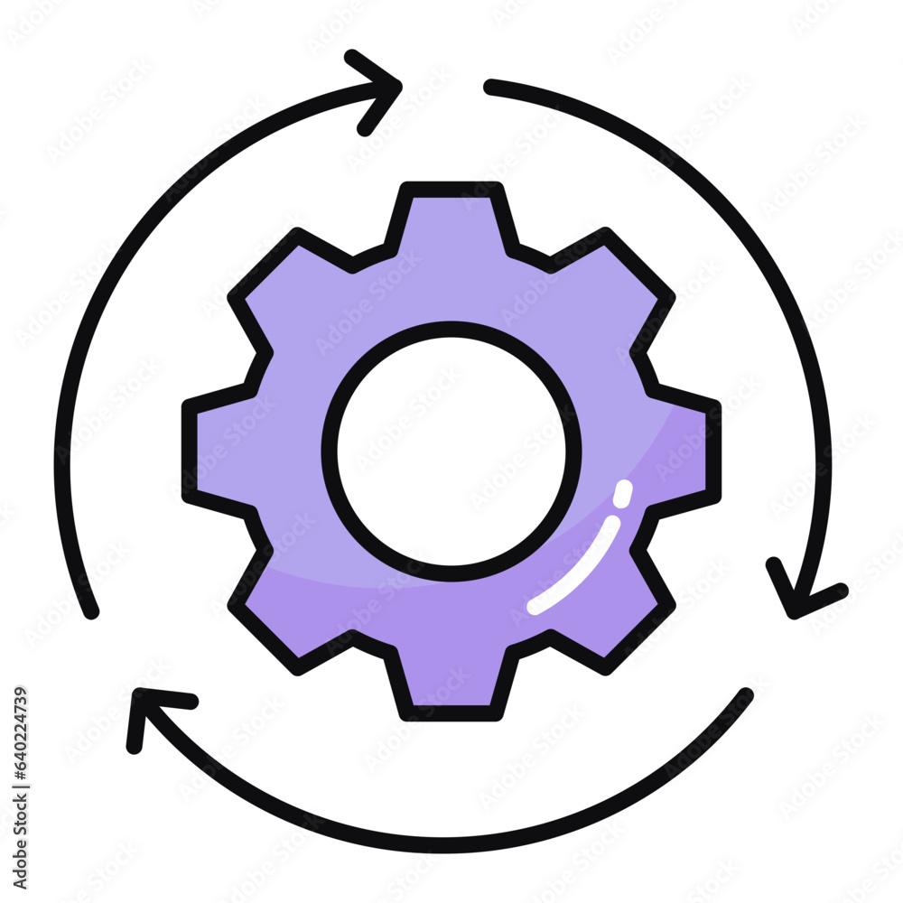 Workflow Line Color Icon