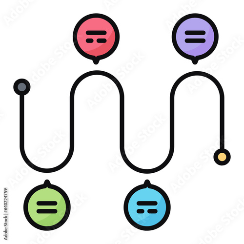 Chart Workflow Line Color Icon
