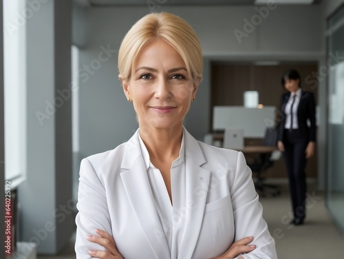 business woman with a smiling face