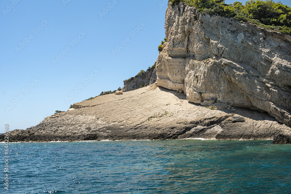 Felsformation an der Küste der Insel Zakynthos, Griechenland