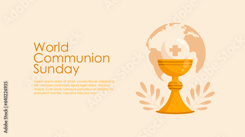 world communion sunday banner template vector