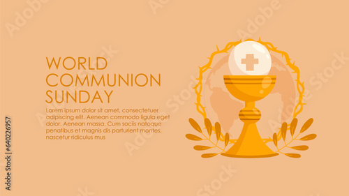 world communion sunday background template vector