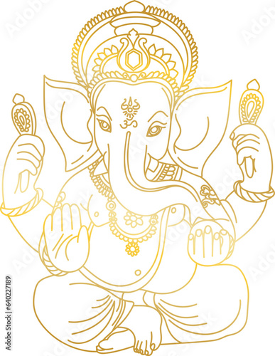 Ganpati Illustration hand drawn