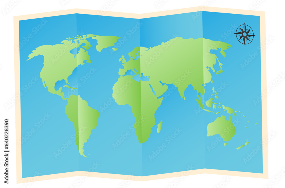 paper map of the world