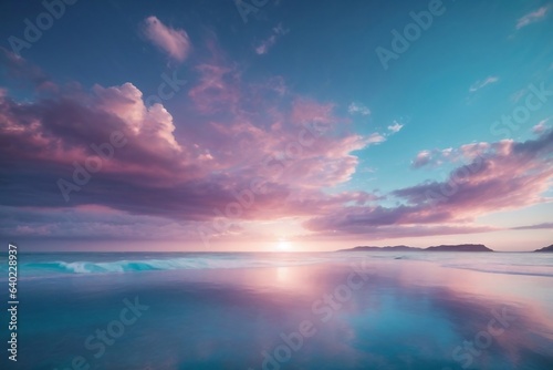 Serenity in Shades: Ombre Skies and Azure Waters