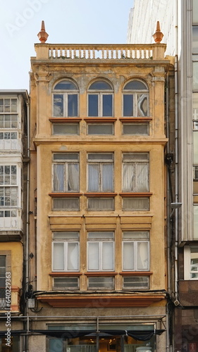 Old building in San Andres street, in the city of Coruna Coruna, Galicia, Spain 05/11/2023
