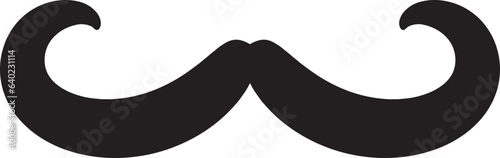 Moustache vector icon. Black retro style mustache. Shave barber vintage man face