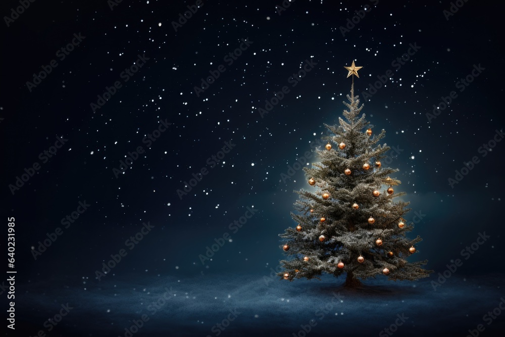 christmas tree with stars and snowflakes christmas tree with stars and snowflakes