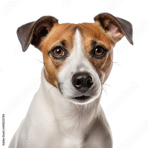 jack russel terrier dog looking isolated on white © Tidarat