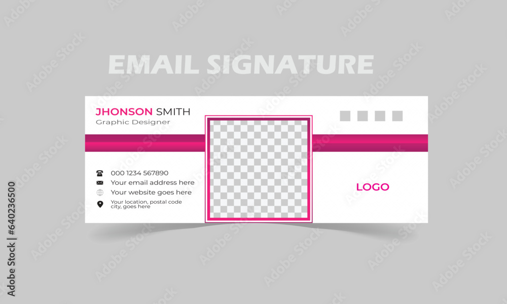 Email signature design template with vector format. Email signature design template with vector format.