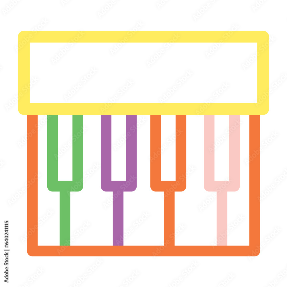 Doodle colorful Music Icon line Doodle colorful Music Icon line
