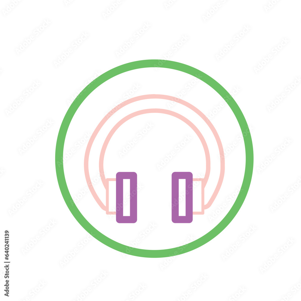Doodle colorful Music Icon line Doodle colorful Music Icon line