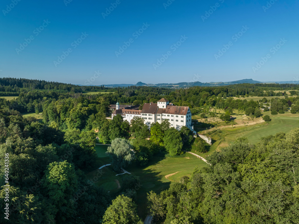 Luftbild vom Schloss Langenstein bei Eigeltingen Luftbild vom Schloss Langenstein bei Eigeltingen