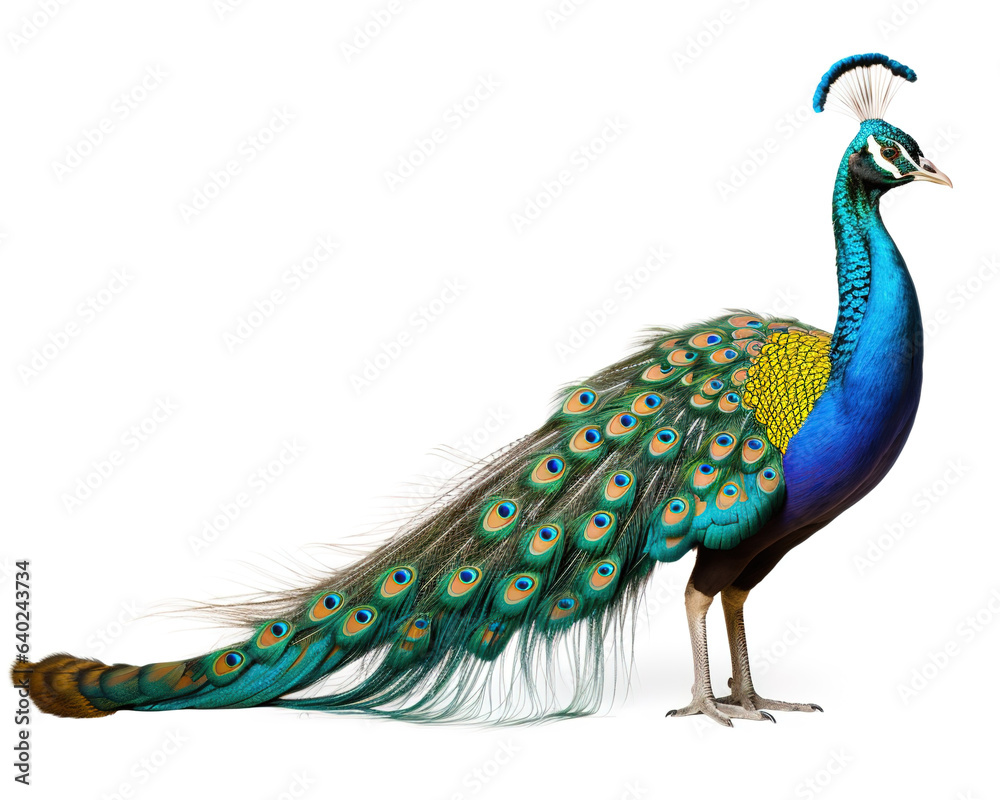 Obraz premium peacock isolated on white