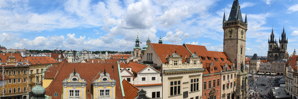 View at the central square of Prague on Czech Republic