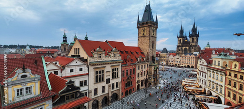 View at the central square of Prague on Czech Republic
